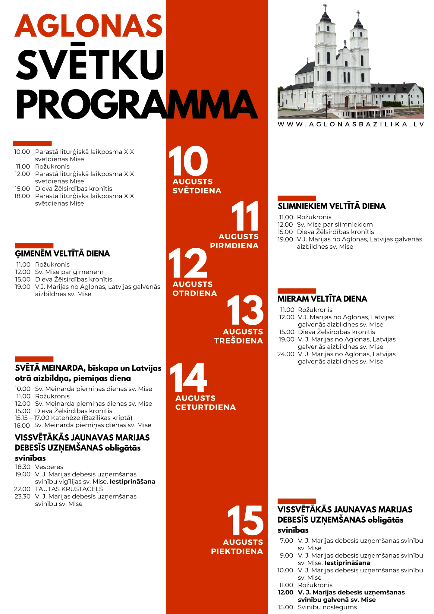 Aglonas svetku programma2025 