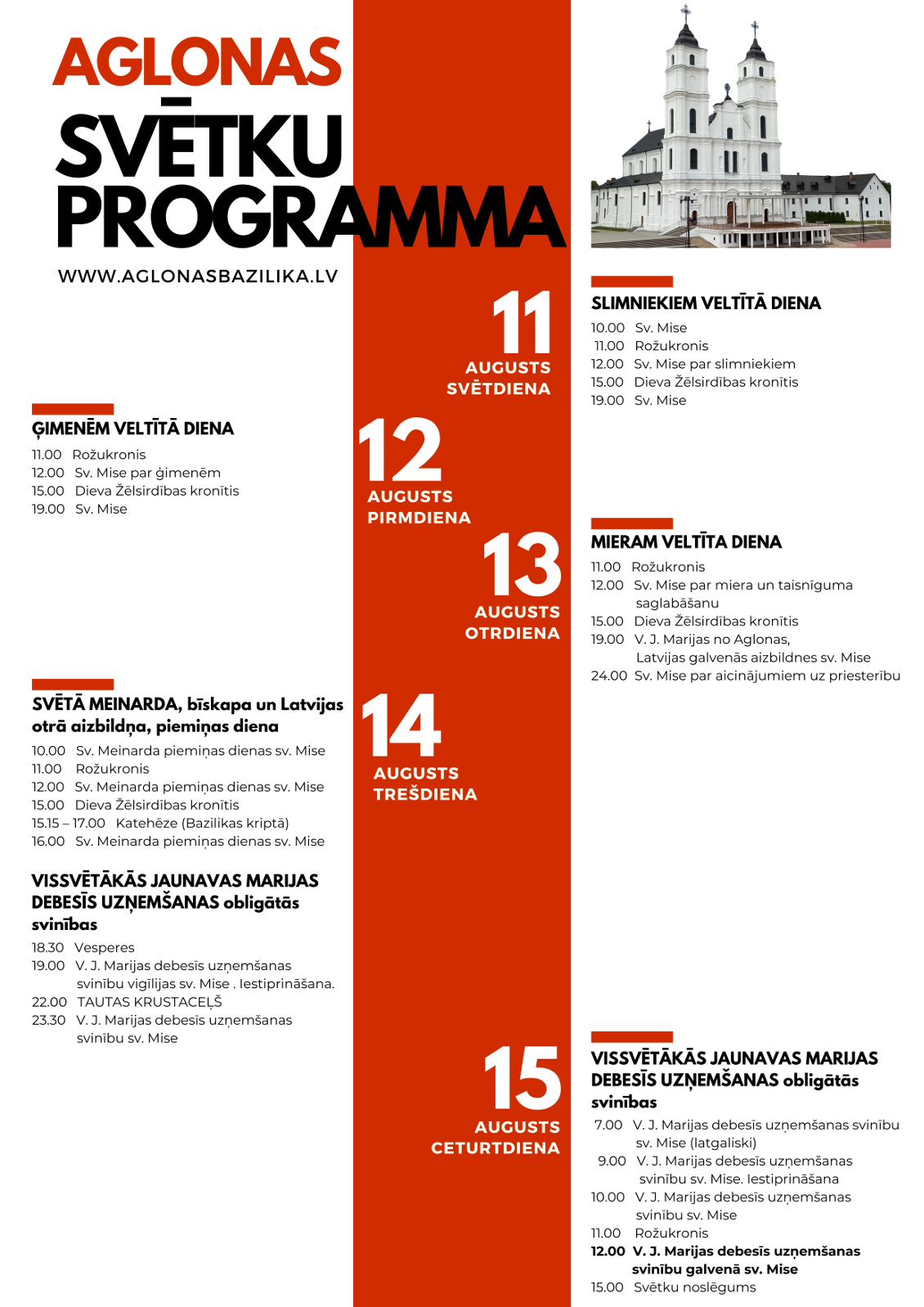 Aglonas svetku programma 2024 res