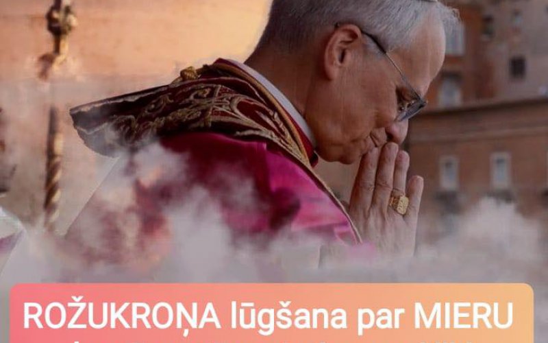 Rožukroņa lūgšana par mieru kopā ar pāvestu Leonu XIV