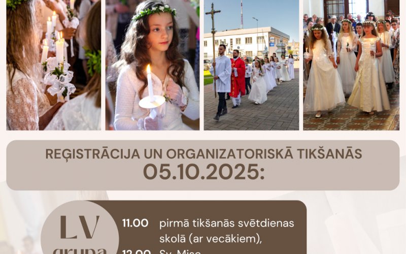 Svētdienas skola aicina bērnus gatavoties Pirmās svētās Komūnijas pieņemšanai